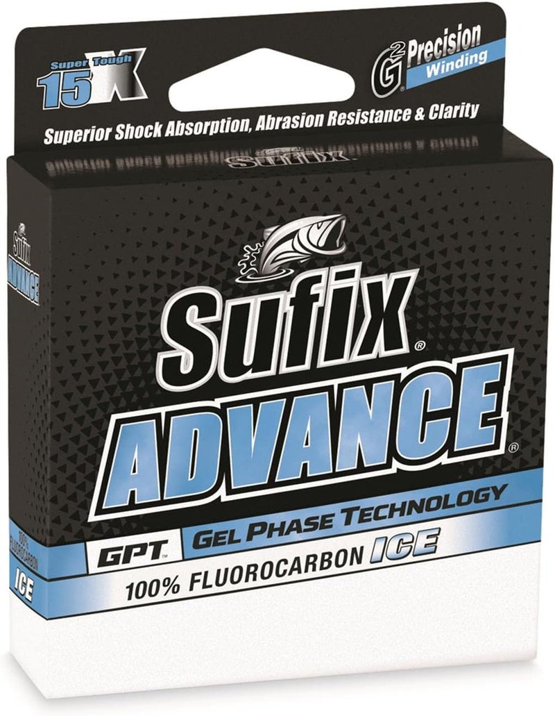 Sufix 50 Yard Advance Ice Fluorocarbon Fishing Line - Clear - Image 1